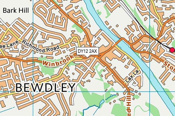 DY12 2AX map - OS VectorMap District (Ordnance Survey) DY12 2AX map - OS VectorMap District (Ordnance Survey)
