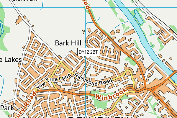 DY12 2BT map - OS VectorMap District (Ordnance Survey) DY12 2BT map - OS VectorMap District (Ordnance Survey)
