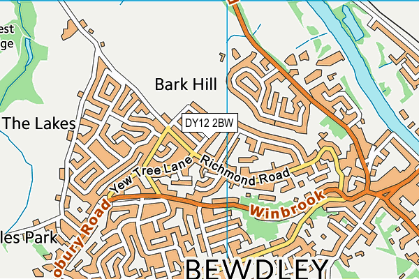 DY12 2BW map - OS VectorMap District (Ordnance Survey) DY12 2BW map - OS VectorMap District (Ordnance Survey)
