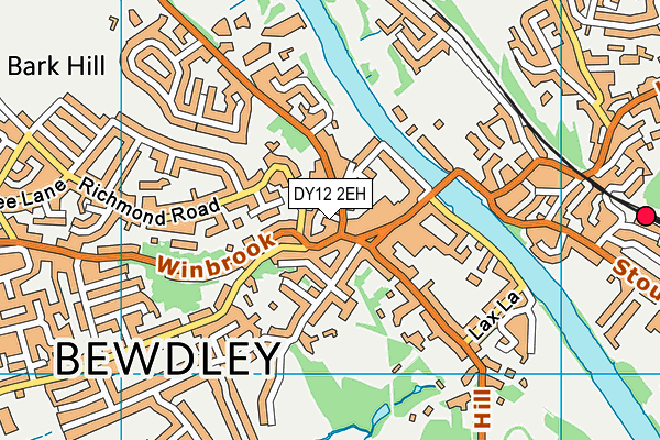 DY12 2EH map - OS VectorMap District (Ordnance Survey)