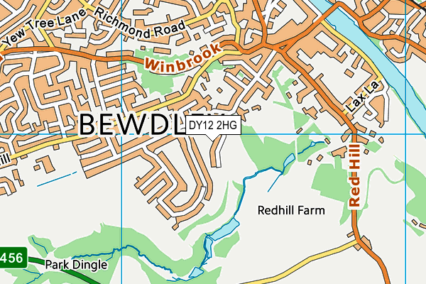 DY12 2HG map - OS VectorMap District (Ordnance Survey) DY12 2HG map - OS VectorMap District (Ordnance Survey)