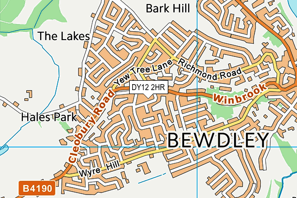 DY12 2HR map - OS VectorMap District (Ordnance Survey) DY12 2HR map - OS VectorMap District (Ordnance Survey)