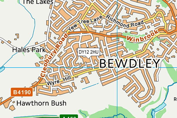DY12 2HU map - OS VectorMap District (Ordnance Survey)