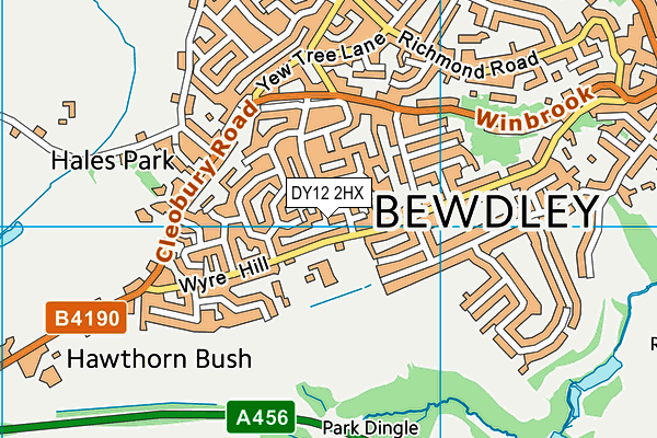 DY12 2HX map - OS VectorMap District (Ordnance Survey) DY12 2HX map - OS VectorMap District (Ordnance Survey)
