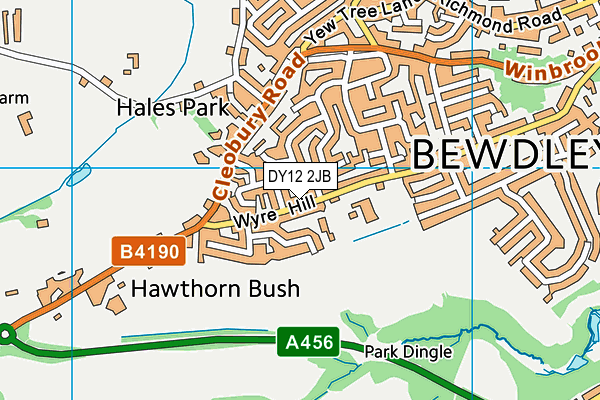 DY12 2JB map - OS VectorMap District (Ordnance Survey) DY12 2JB map - OS VectorMap District (Ordnance Survey)