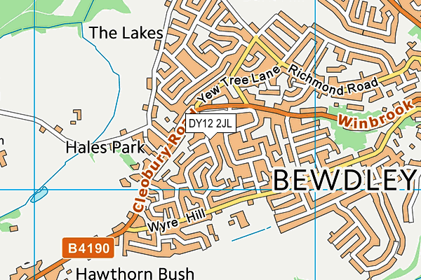 DY12 2JL map - OS VectorMap District (Ordnance Survey) DY12 2JL map - OS VectorMap District (Ordnance Survey)