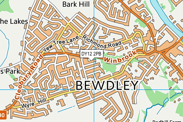 DY12 2PB map - OS VectorMap District (Ordnance Survey) DY12 2PB map - OS VectorMap District (Ordnance Survey)