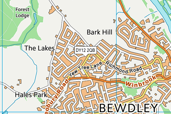 DY12 2QB map - OS VectorMap District (Ordnance Survey) DY12 2QB map - OS VectorMap District (Ordnance Survey)