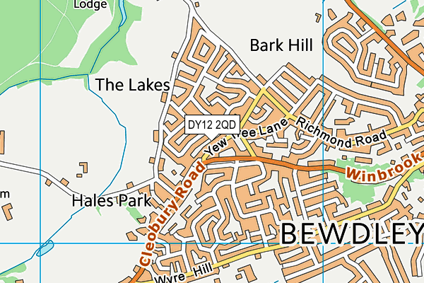 DY12 2QD map - OS VectorMap District (Ordnance Survey)