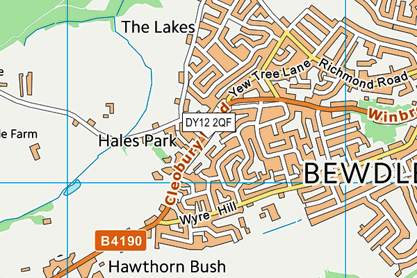 DY12 2QF map - OS VectorMap District (Ordnance Survey) DY12 2QF map - OS VectorMap District (Ordnance Survey)