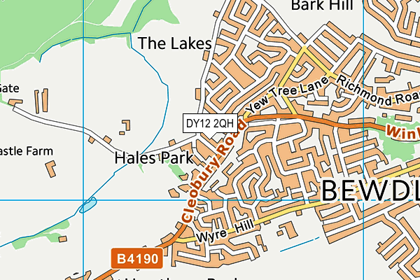 DY12 2QH map - OS VectorMap District (Ordnance Survey) DY12 2QH map - OS VectorMap District (Ordnance Survey)