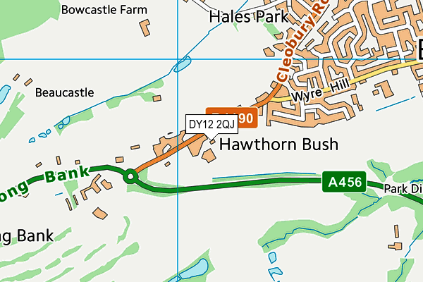 DY12 2QJ map - OS VectorMap District (Ordnance Survey)