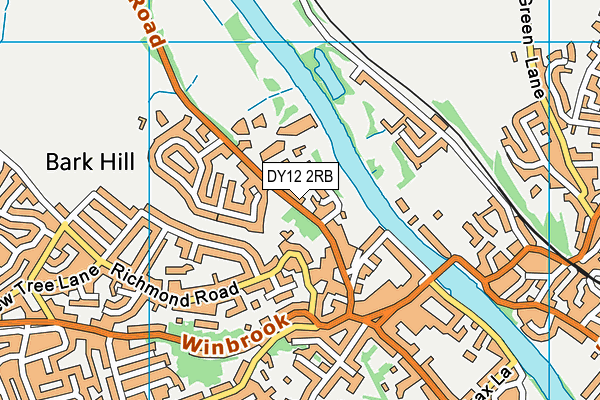 DY12 2RB map - OS VectorMap District (Ordnance Survey) DY12 2RB map - OS VectorMap District (Ordnance Survey)