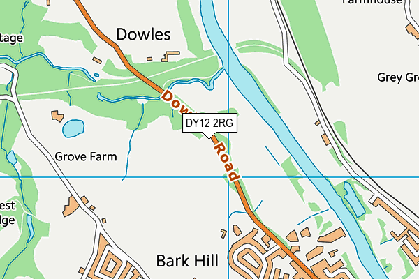 DY12 2RG map - OS VectorMap District (Ordnance Survey)