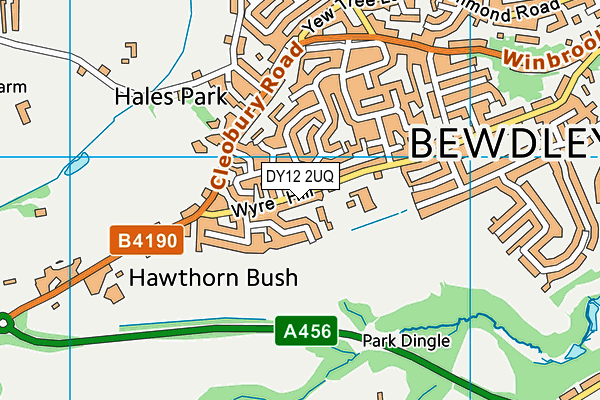 DY12 2UQ map - OS VectorMap District (Ordnance Survey)