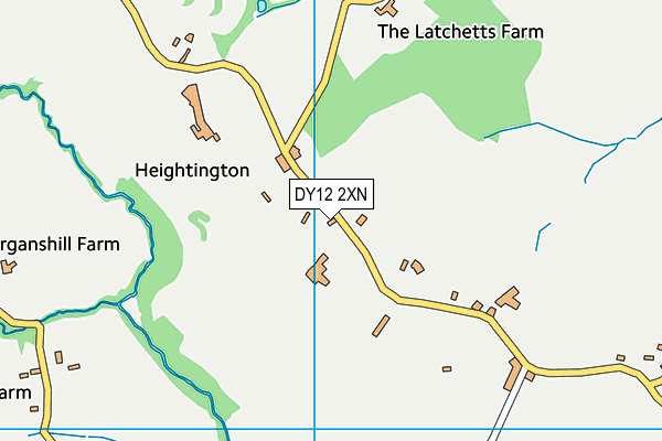 DY12 2XN map - OS VectorMap District (Ordnance Survey) DY12 2XN map - OS VectorMap District (Ordnance Survey)