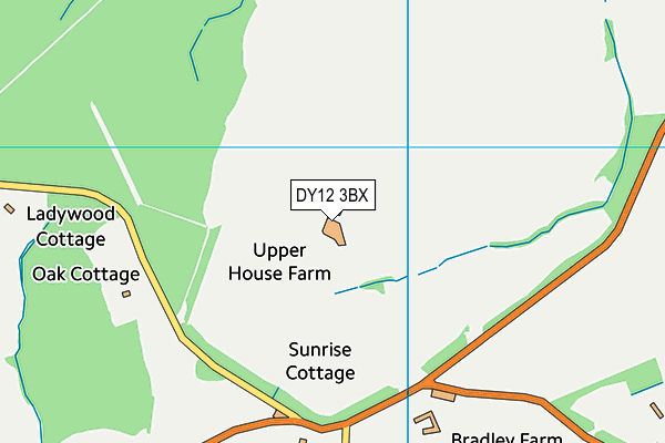 DY12 3BX map - OS VectorMap District (Ordnance Survey)