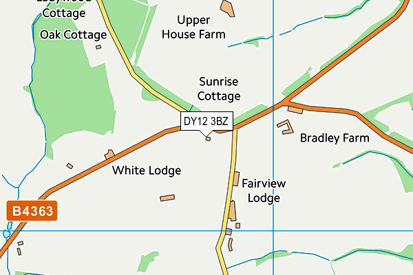 DY12 3BZ map - OS VectorMap District (Ordnance Survey)