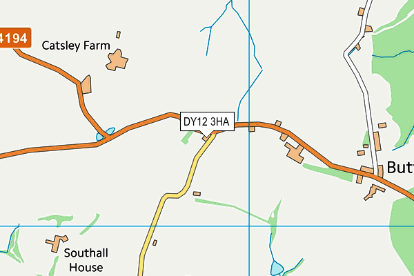 DY12 3HA map - OS VectorMap District (Ordnance Survey)