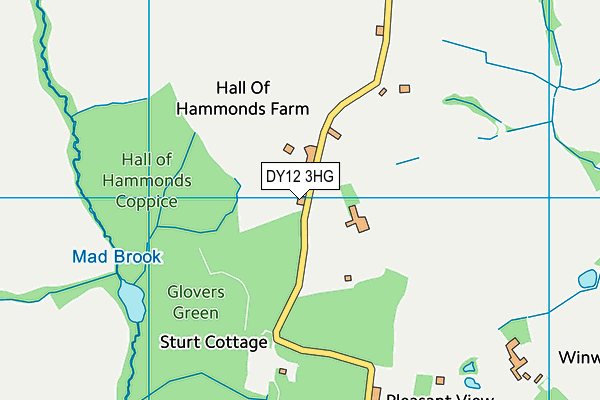 DY12 3HG map - OS VectorMap District (Ordnance Survey)