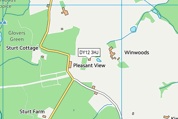 DY12 3HJ map - OS VectorMap District (Ordnance Survey) DY12 3HJ map - OS VectorMap District (Ordnance Survey)