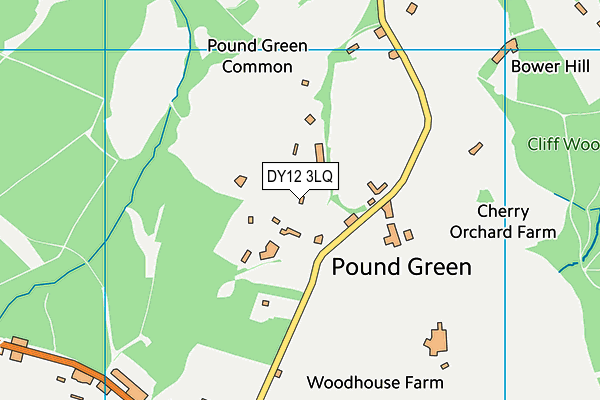DY12 3LQ map - OS VectorMap District (Ordnance Survey)