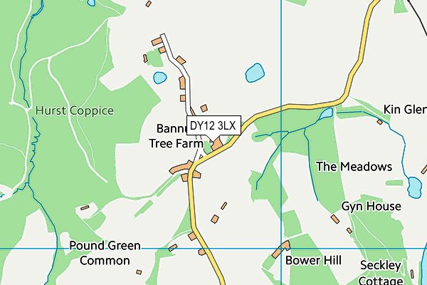 DY12 3LX map - OS VectorMap District (Ordnance Survey)