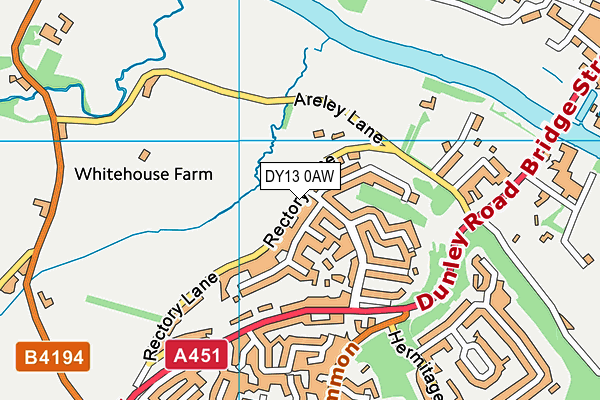 DY13 0AW map - OS VectorMap District (Ordnance Survey) DY13 0AW map - OS VectorMap District (Ordnance Survey)
