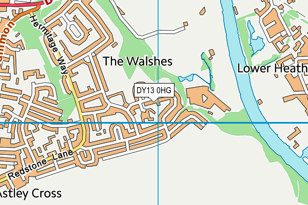 DY13 0HG map - OS VectorMap District (Ordnance Survey) DY13 0HG map - OS VectorMap District (Ordnance Survey)