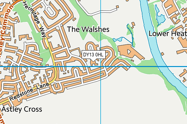 DY13 0HL map - OS VectorMap District (Ordnance Survey) DY13 0HL map - OS VectorMap District (Ordnance Survey)