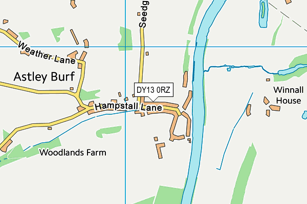 DY13 0RZ map - OS VectorMap District (Ordnance Survey) DY13 0RZ map - OS VectorMap District (Ordnance Survey)