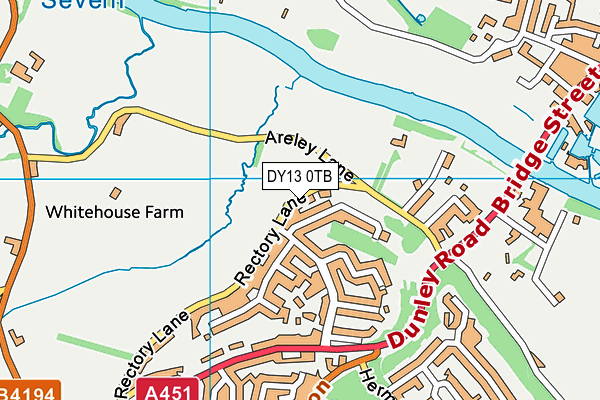 DY13 0TB map - OS VectorMap District (Ordnance Survey)