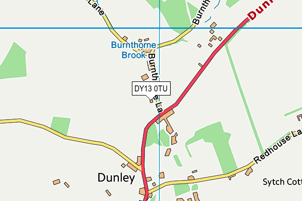 DY13 0TU map - OS VectorMap District (Ordnance Survey) DY13 0TU map - OS VectorMap District (Ordnance Survey)