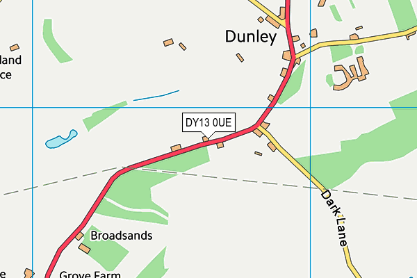 DY13 0UE map - OS VectorMap District (Ordnance Survey) DY13 0UE map - OS VectorMap District (Ordnance Survey)