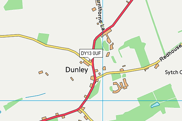 DY13 0UF map - OS VectorMap District (Ordnance Survey)