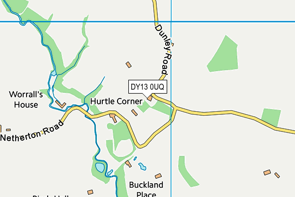 DY13 0UQ map - OS VectorMap District (Ordnance Survey)