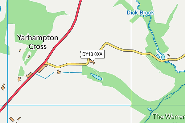 DY13 0XA map - OS VectorMap District (Ordnance Survey) DY13 0XA map - OS VectorMap District (Ordnance Survey)