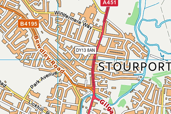 DY13 8AN map - OS VectorMap District (Ordnance Survey) DY13 8AN map - OS VectorMap District (Ordnance Survey)