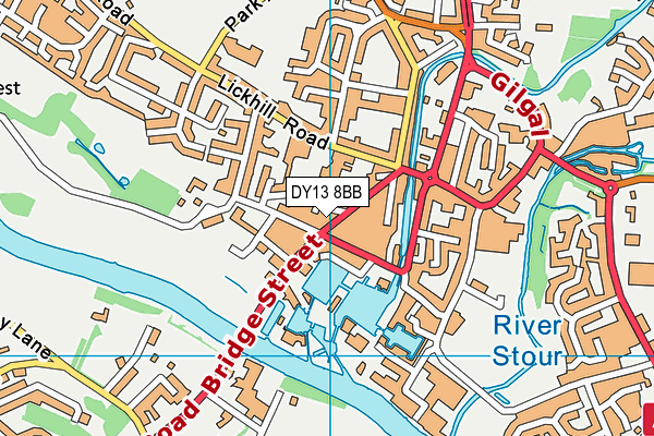 DY13 8BB map - OS VectorMap District (Ordnance Survey) DY13 8BB map - OS VectorMap District (Ordnance Survey)