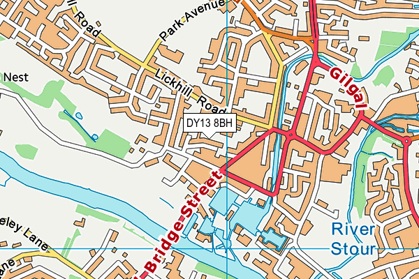 DY13 8BH map - OS VectorMap District (Ordnance Survey) DY13 8BH map - OS VectorMap District (Ordnance Survey)