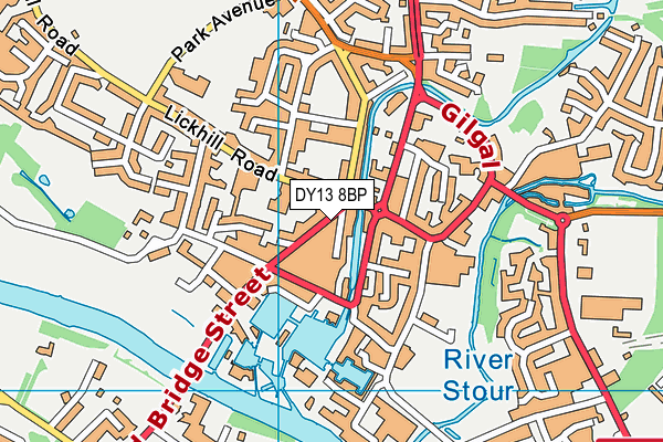 DY13 8BP map - OS VectorMap District (Ordnance Survey) DY13 8BP map - OS VectorMap District (Ordnance Survey)