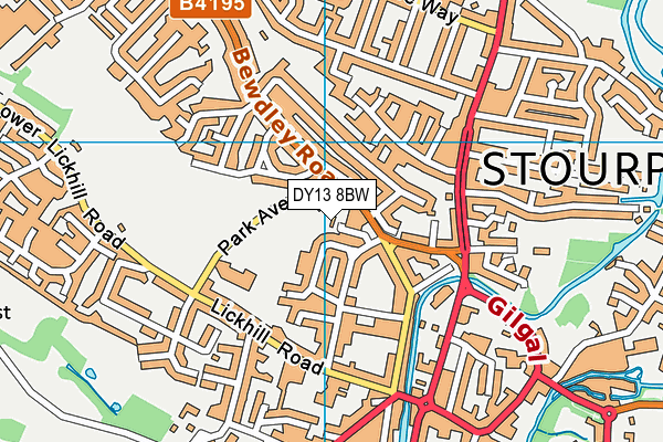 DY13 8BW map - OS VectorMap District (Ordnance Survey) DY13 8BW map - OS VectorMap District (Ordnance Survey)