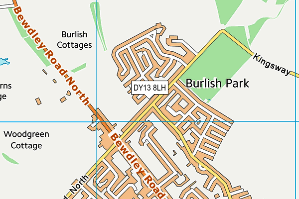 DY13 8LH map - OS VectorMap District (Ordnance Survey) DY13 8LH map - OS VectorMap District (Ordnance Survey)