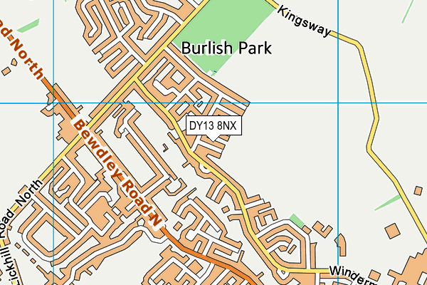DY13 8NX map - OS VectorMap District (Ordnance Survey) DY13 8NX map - OS VectorMap District (Ordnance Survey)