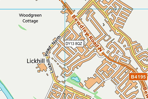 DY13 8QZ map - OS VectorMap District (Ordnance Survey) DY13 8QZ map - OS VectorMap District (Ordnance Survey)