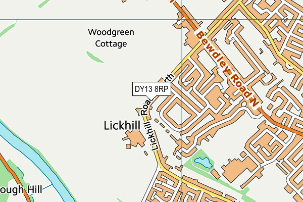DY13 8RP map - OS VectorMap District (Ordnance Survey) DY13 8RP map - OS VectorMap District (Ordnance Survey)
