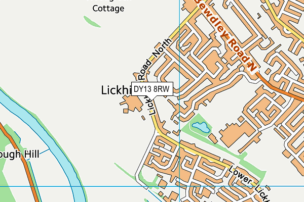 DY13 8RW map - OS VectorMap District (Ordnance Survey) DY13 8RW map - OS VectorMap District (Ordnance Survey)