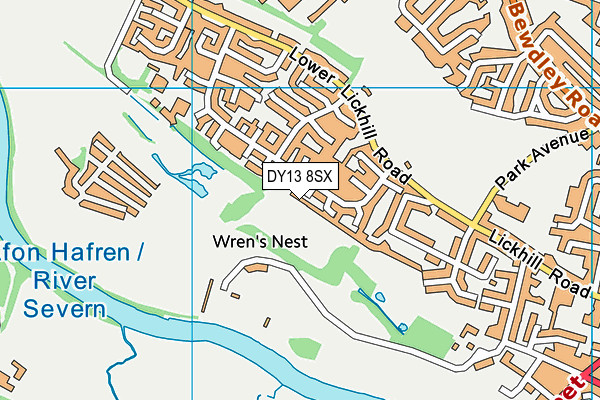DY13 8SX map - OS VectorMap District (Ordnance Survey) DY13 8SX map - OS VectorMap District (Ordnance Survey)