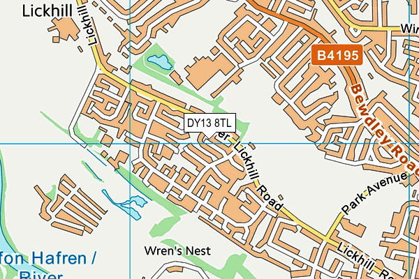 DY13 8TL map - OS VectorMap District (Ordnance Survey) DY13 8TL map - OS VectorMap District (Ordnance Survey)