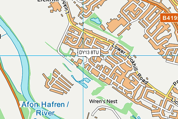 DY13 8TU map - OS VectorMap District (Ordnance Survey) DY13 8TU map - OS VectorMap District (Ordnance Survey)